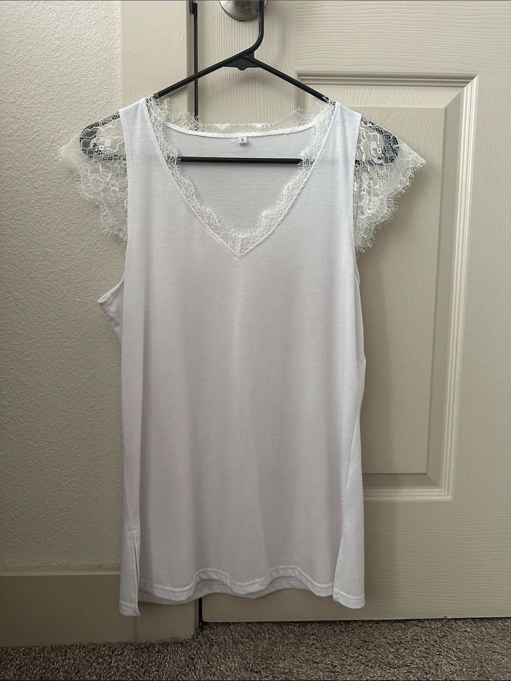 Lace-Trim V-Neck Sleep Tank